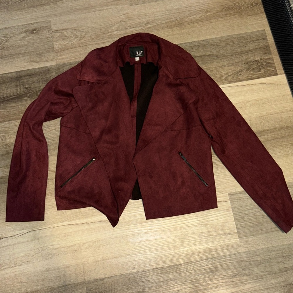 Burgundy, thin, designer jacket